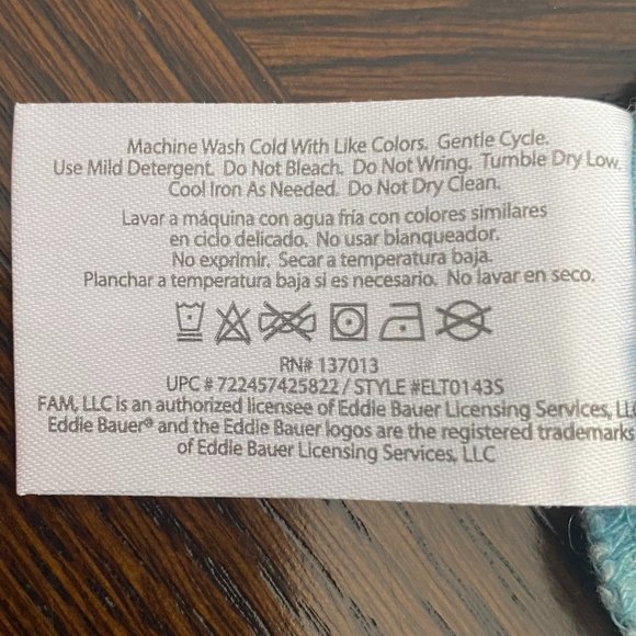 SALE: EDDIE BAUER, Blue, Short Sleeve Tee Shirt, V- Neck, 3X - Picture 5 of 5